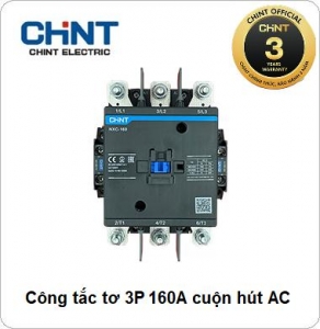 Công tắc tơ NXC CHINT 3P 160A 380VAC, 220VAC
